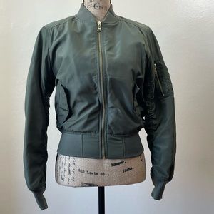 Express Green Bomber Jacket